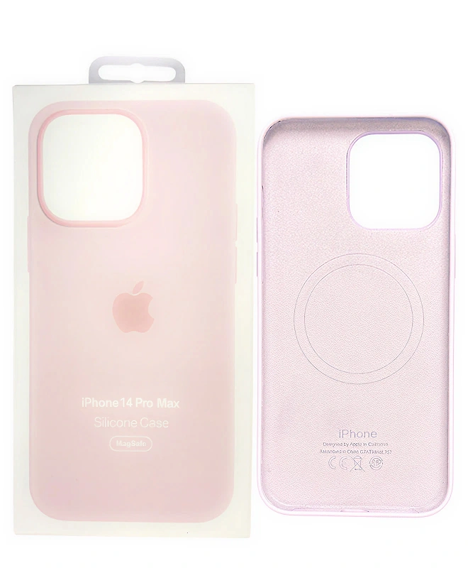 Чохол Apple Silicone Case with MagSafe (Chalk Pink) для iPhone 14 Pro Max