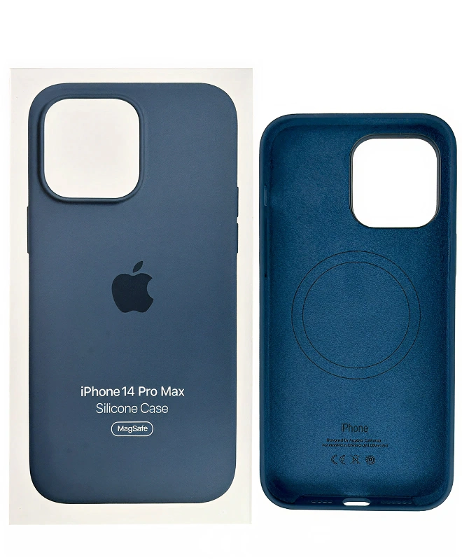 Чохол Apple Silicone Case with MagSafe (Storm Blue) для iPhone 14 Pro Max