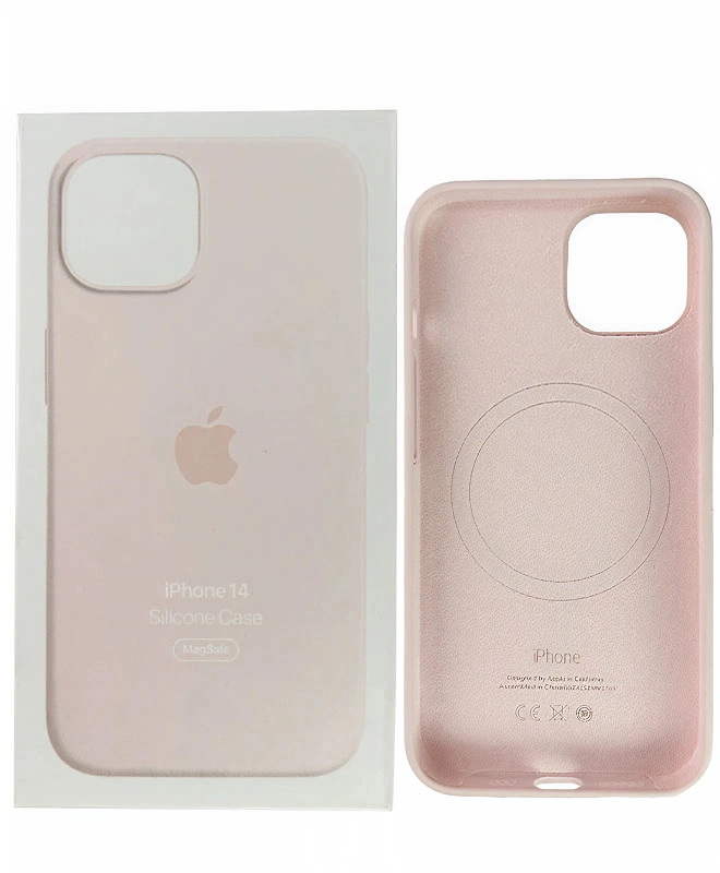 Чохол Apple Silicone Case with MagSafe (Chalk Pink) для iPhone 14
