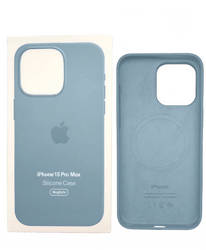 Чехол Apple Silicone Case с MagSafe (Light Blue) для iPhone 15 Pro Max