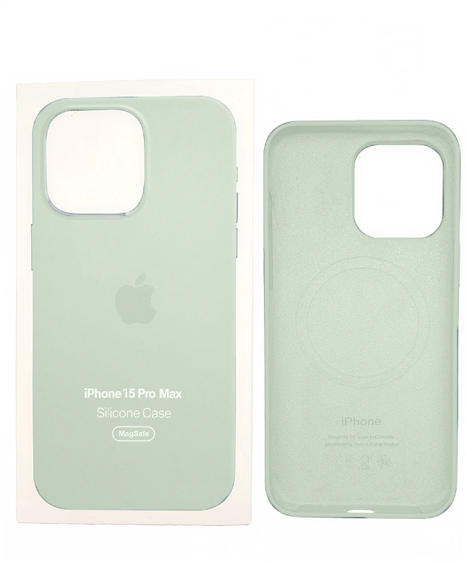 Чехол Apple Silicone Case с MagSafe (Soft Mint) для iPhone 15 Pro Max