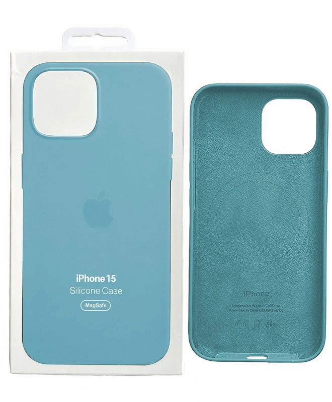 Чохол Apple Silicone Case with MagSafe (Soft Mint) для iPhone 15