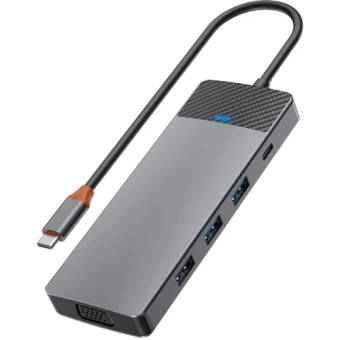 Купить Переходник WiWU Linker 9-in-1 USB-C (A921HV) Grey Сірий