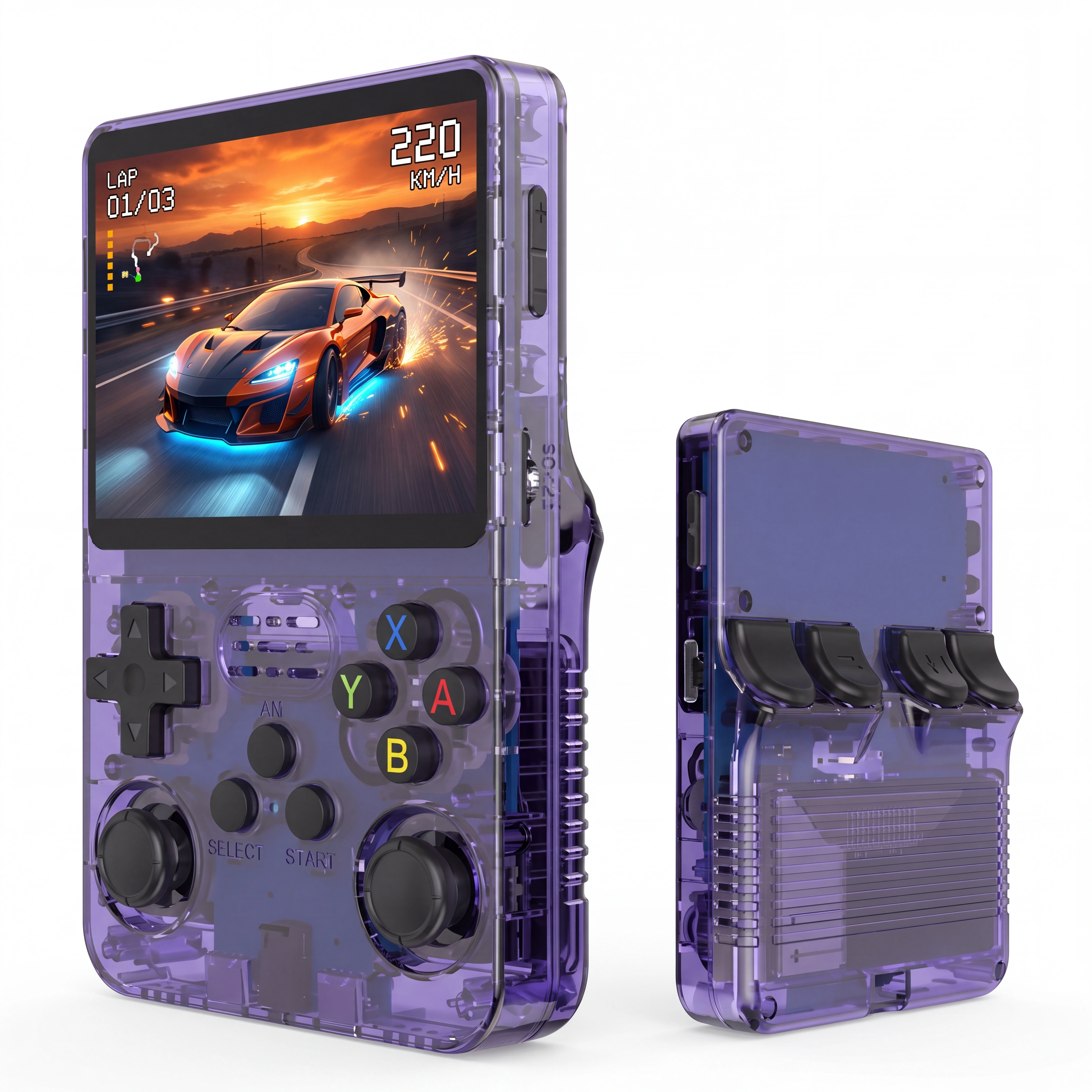 Купити Портативна ігрова приставка OEM R36S ArkOS 64GB (Purple)