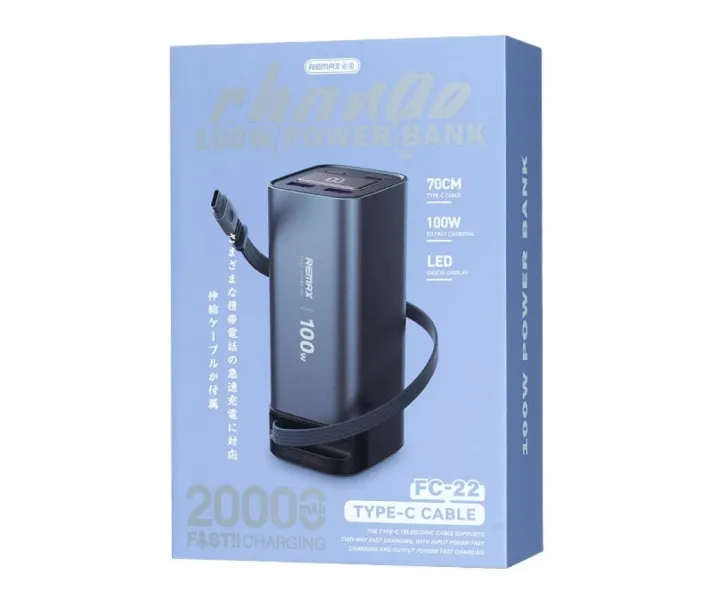Power Bank Remax 100W Type-C 20000mAh (FC-22) Grey