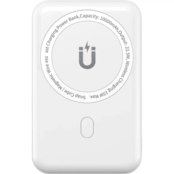 Купити Магнітний повербанк WiWU Snap Cube Magnetic Wireless Power Bank 10000mAh White (SC10000WHT)