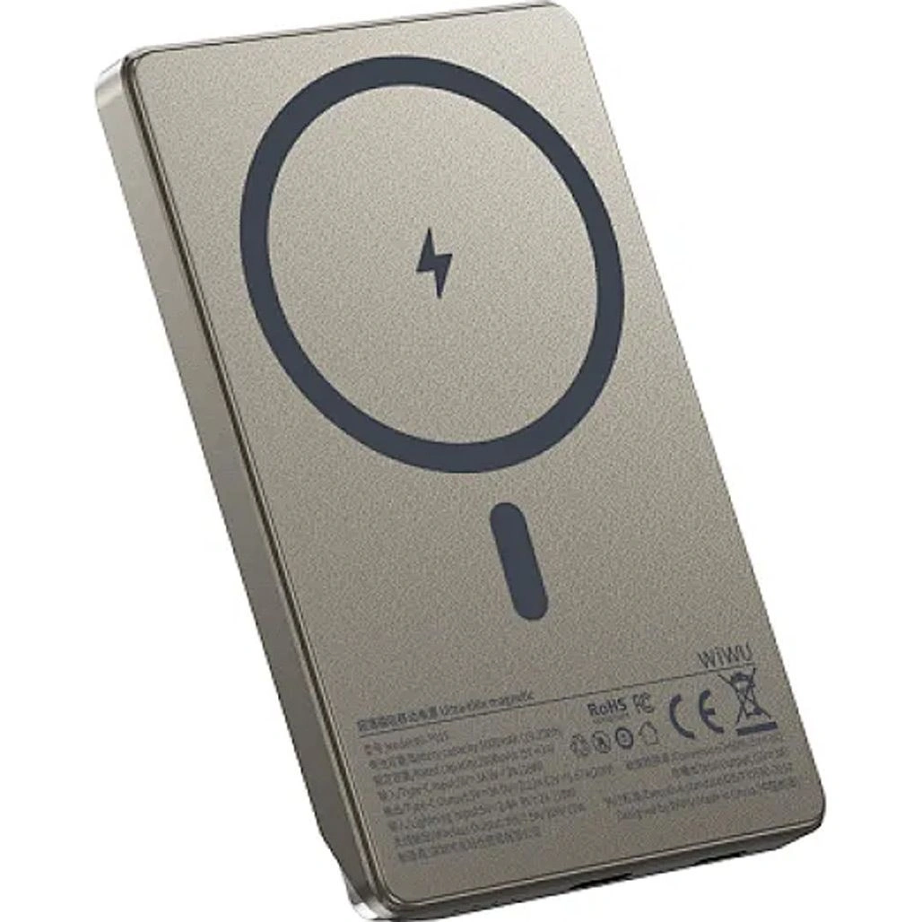 Купить Power Bank WiWU Magnetic Ultra-Thin 5000mAh 15W Wi-P019 (Titanium)