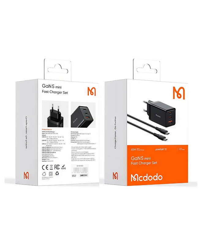 Зарядний пристрій Mcdodo GaN 5 Mini Fast Charger 65W (CH-154)