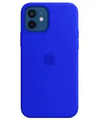Чехол для iPhone 12 (Синий неон) | Silicone Case iPhone 12 (Blue Neon) на iCoola.ua