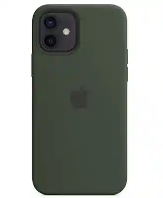 Чехол для iPhone 12 (Темно-зеленый) | Silicone Case iPhone 12 (Dark Green) на iCoola.ua