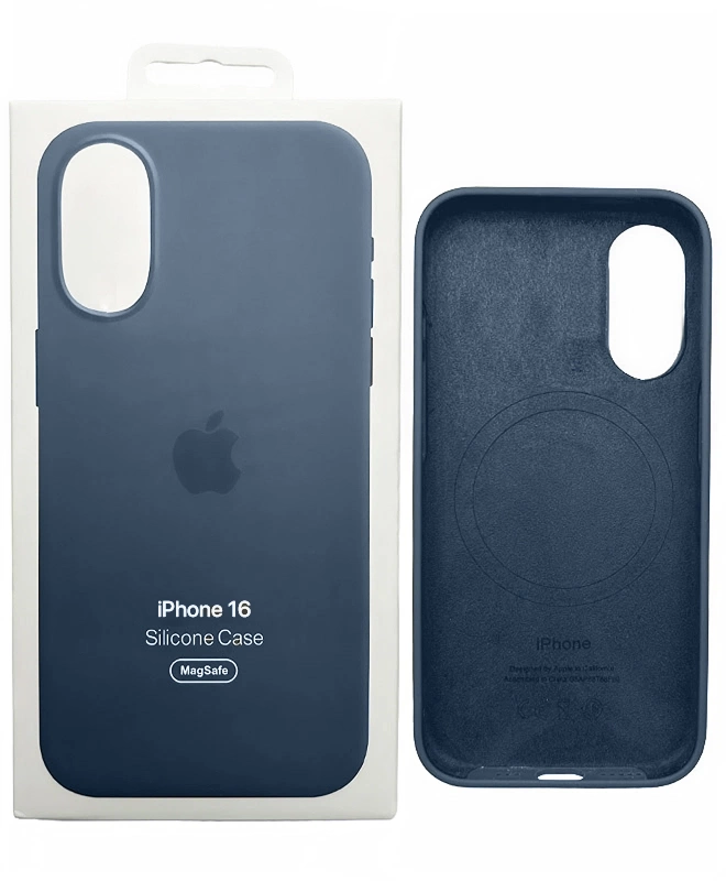 Чохол Apple Silicone Case with MagSafe (Denim) для iPhone 16