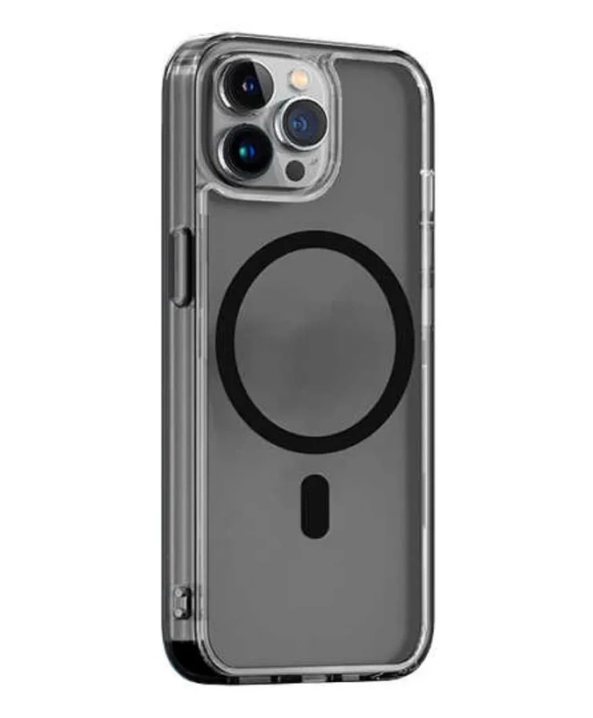Чехол на iPhone 13 Pro Max Monblan Magnetic Case (Прозрачно-черный)