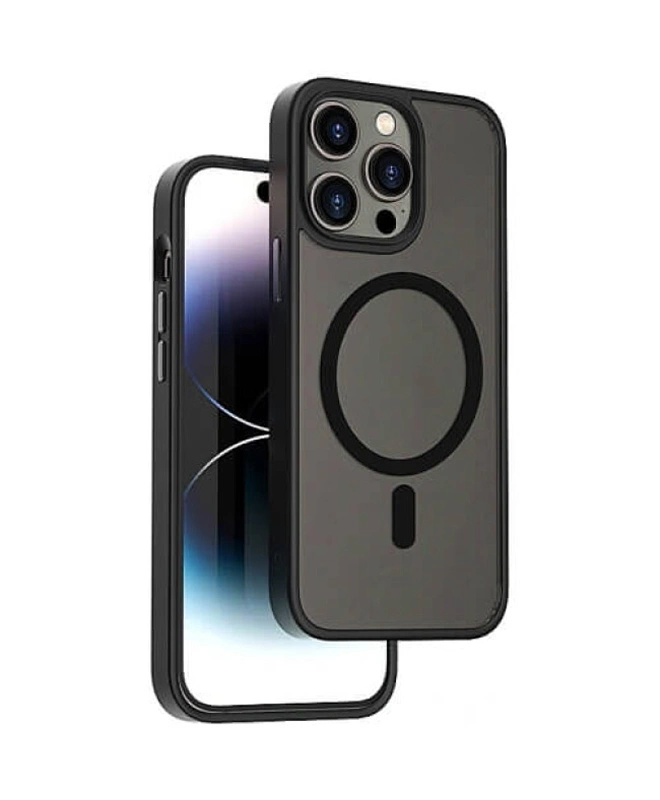 Чехол на iPhone 14 Pro Max Monblan Magnetic Case (Прозрачно-черный)