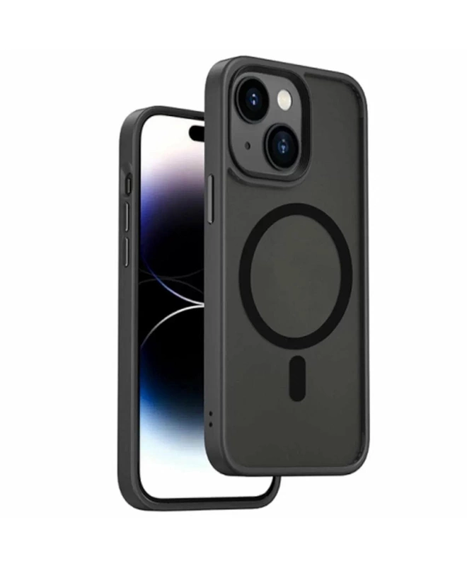 Чехол на iPhone 15 Monblan Magnetic Case (Прозрачно-черный)