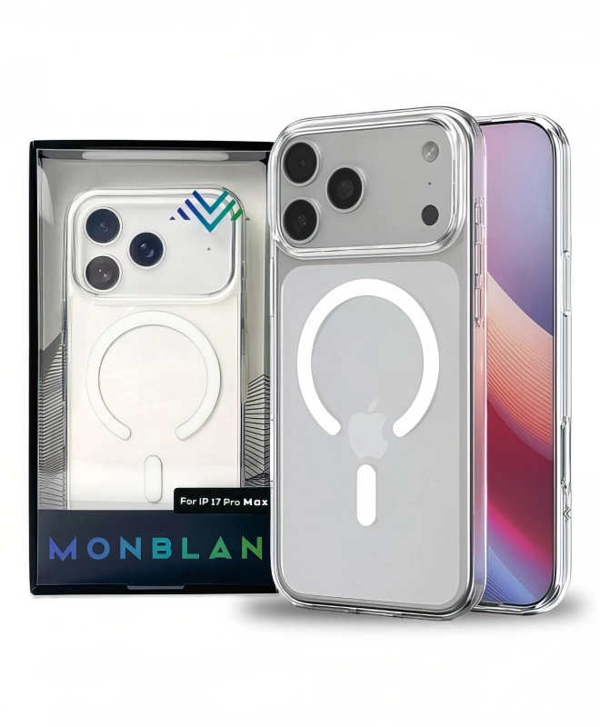 Прозрачный чехол Monblan с MagSafe для iPhone 17 Pro Max
