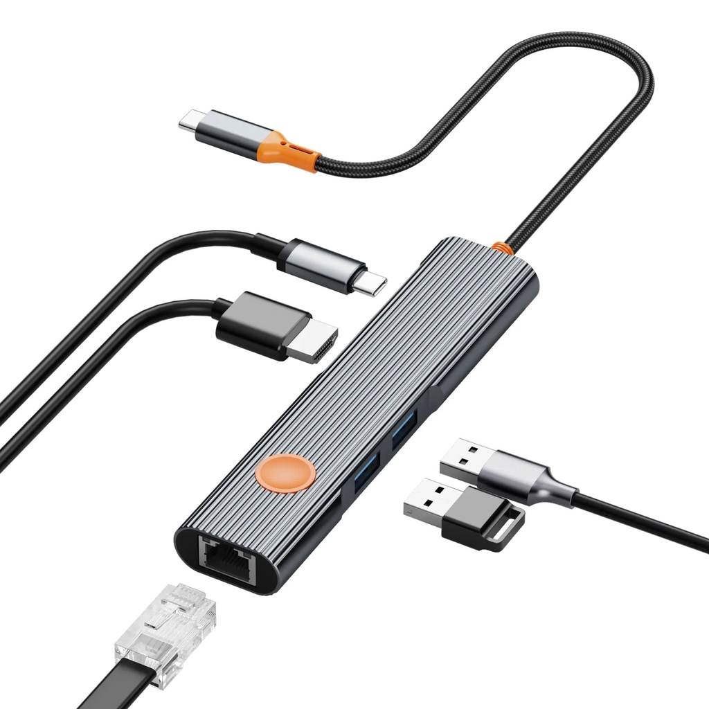 Переходник Travel 5 in 1 USB-C Hub (Wi-HB005)