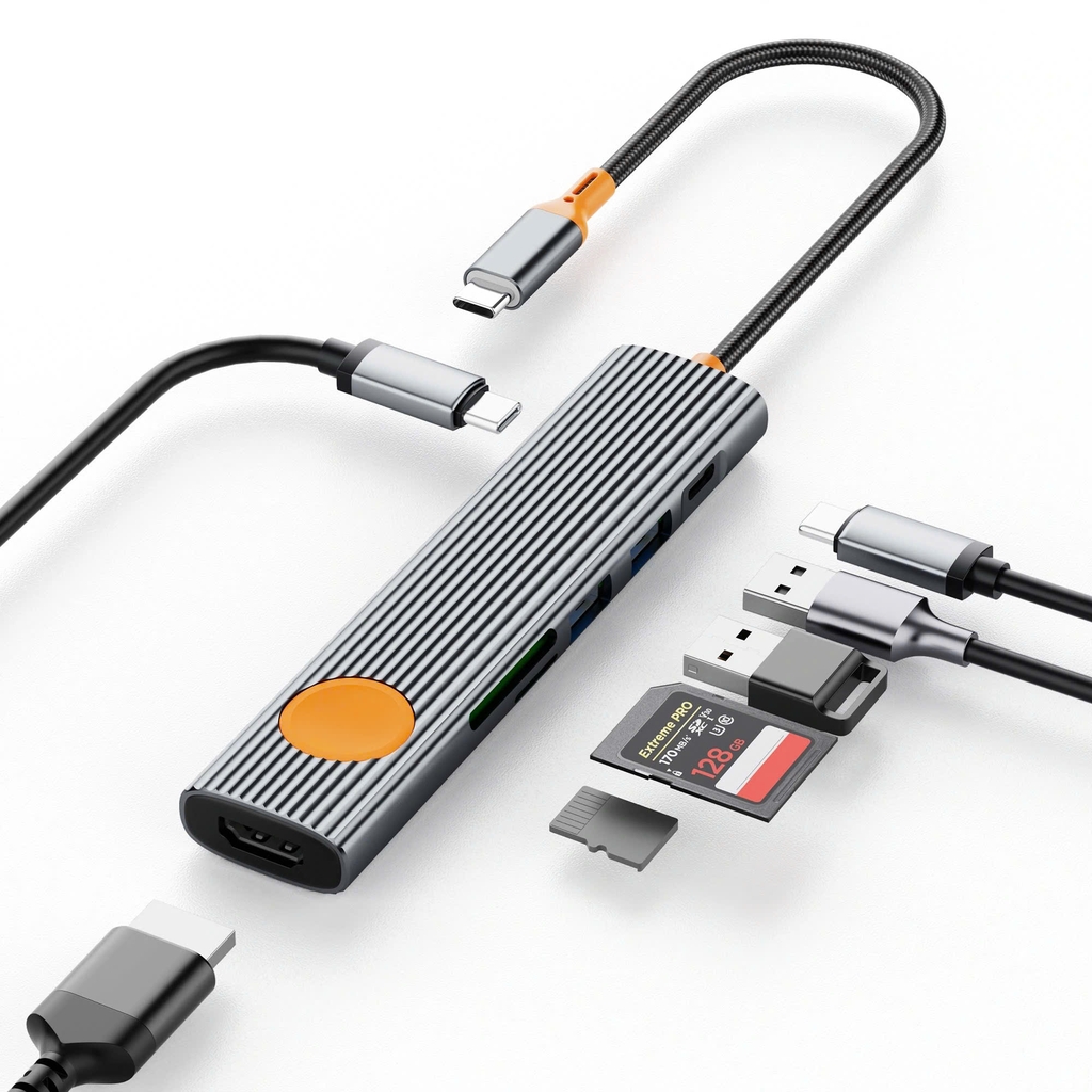 Переходник Travel 7 in 1 USB-C Hub (Wi-HB007)