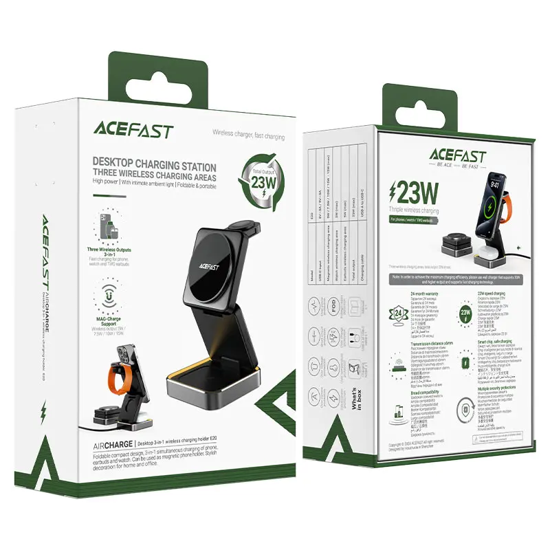 Беспроводное зарядное устройство для ACEFAST AIRCHARGE E20 3-in-1 23W