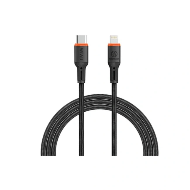 Кабель WIWU FlameGuard USB-C to Lightning 27W 1.2m Black (Wi-C097)
