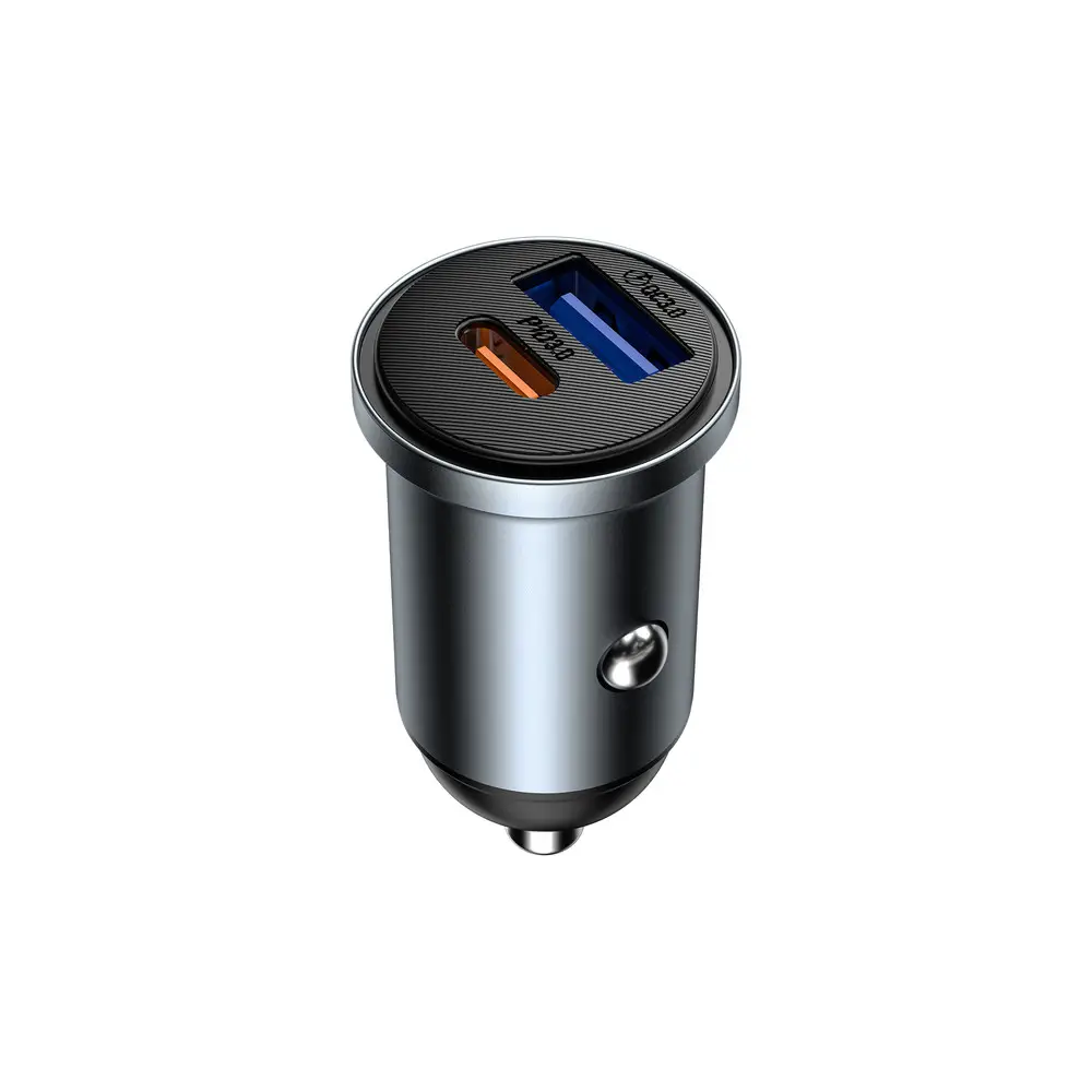 Автомобільний зарядний пристрій WIWU Nano Lite 35W USB-A+C Grey (Wi-CC030)