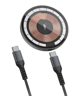 Купити Безпровідний зарядний пристрій WiWU Transparent Magnetic Wireless Charger (M14)
