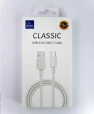 Кабель WIWU USB Cable to USB-C Classic 100W 1.2m White (WI-C007)