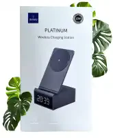 Бездротовий зарядний пристрій WiWU (Wi-W011) Platinum 15 Вт 3 в 1 із годинником на iCoola.ua