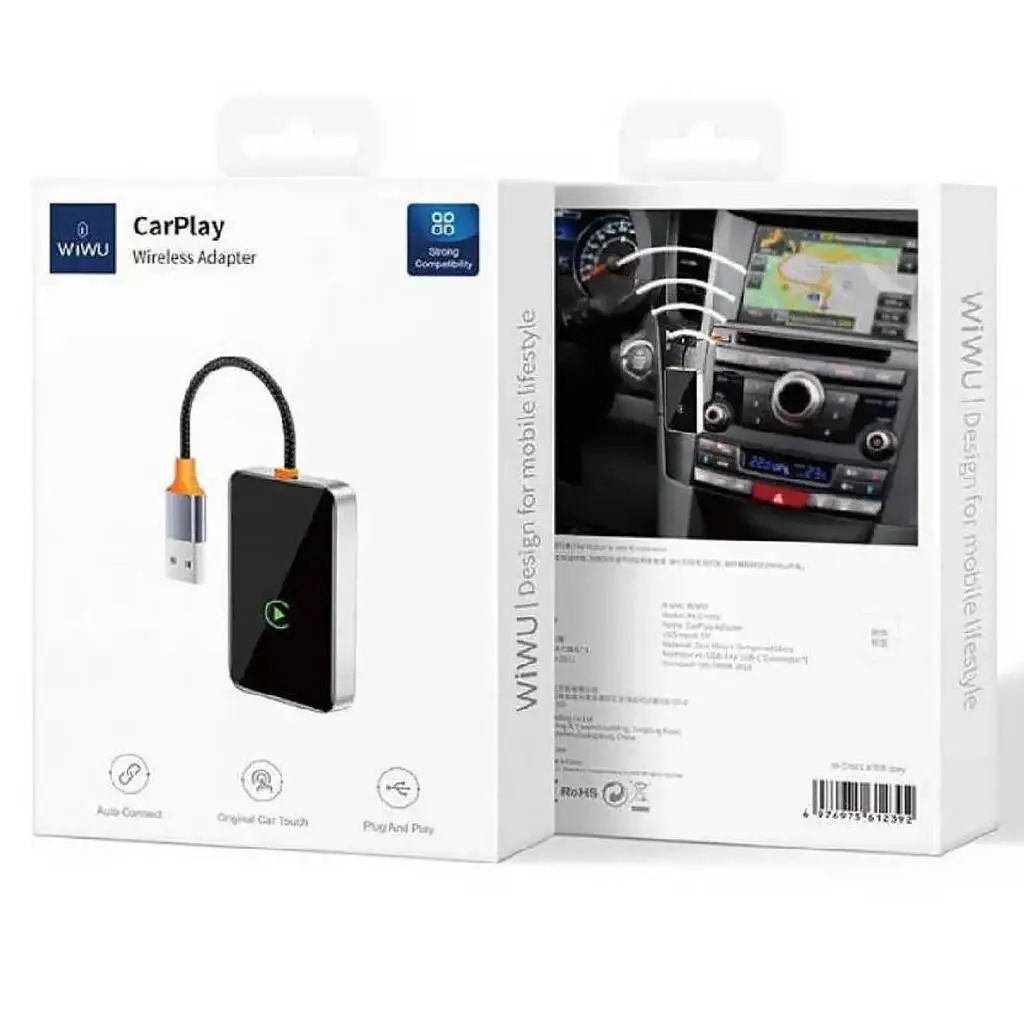 Автомобільний бездротовий адаптер WiWU для Apple CarPlay (Wi-CP002)