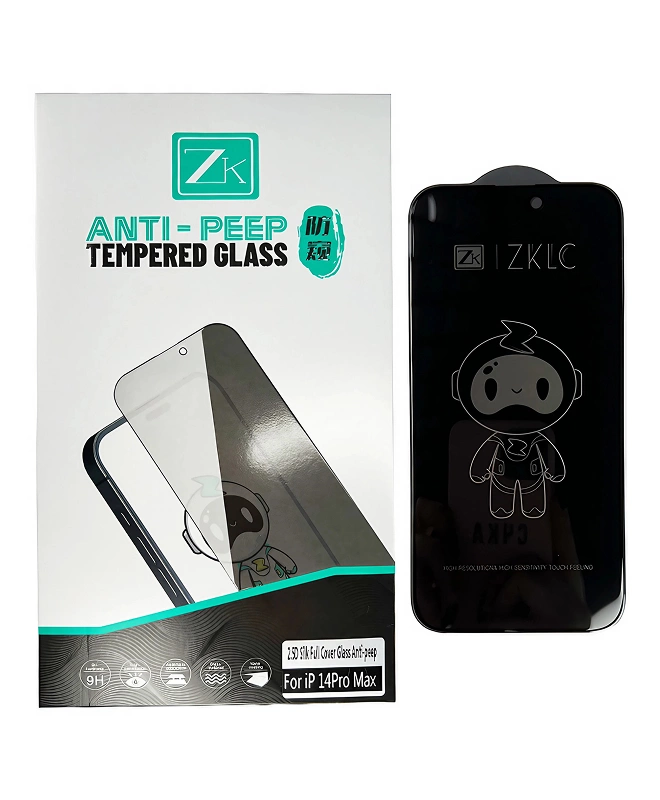 Защитное стекло Антишпион iPhone 14 Pro Max ColorWay Type Blue Full Screen Anti-Peep Glass+ (Гарантия на разбиение) 3 месяца