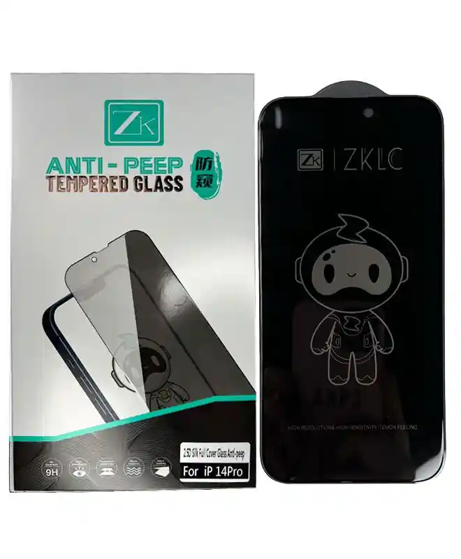 Защитное стекло Антишпион iPhone 14 Pro ColorWay Type Blue Full Screen Anti-Peep Glass+ (Гарантия на разбиение) 3 месяца на iCoola.ua