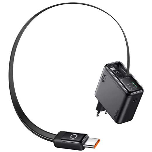 Зарядное устройство Mcdodo FreeGo Pro 67W GaN с 2 кабелями Type-C и дисплеем CH-8640 (Black)