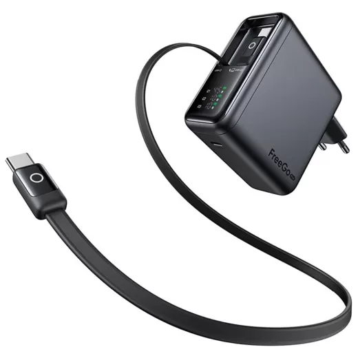 Зарядное устройство Mcdodo FreeGo Pro 67W GaN с 2 кабелями Type-C и дисплеем CH-8640 (Black)