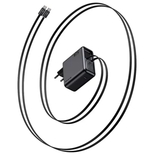 Зарядное устройство Mcdodo FreeGo Pro 67W GaN с 2 кабелями Type-C и дисплеем CH-8640 (Black)