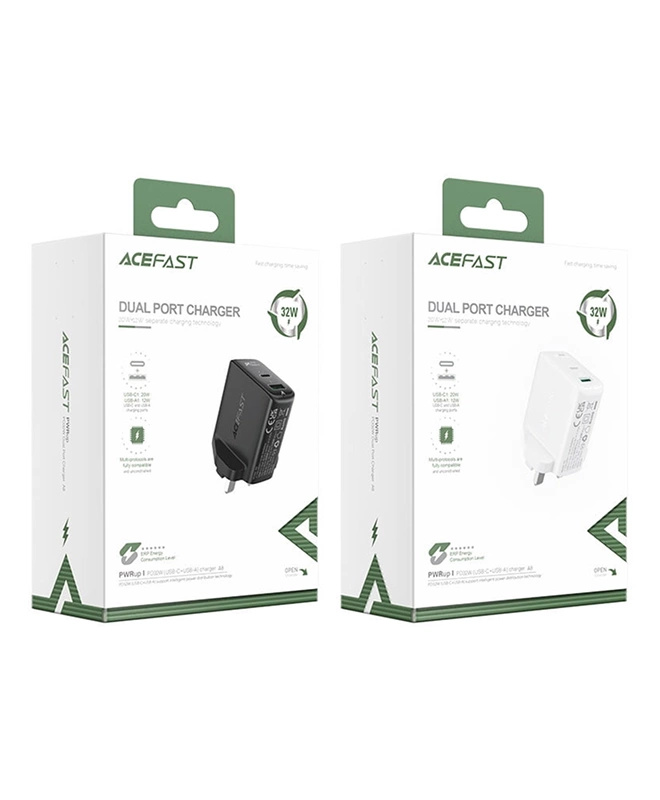 Зарядное устройство ACEFAST DUAL PORT CHARGER 20W+12W (32W) A5
