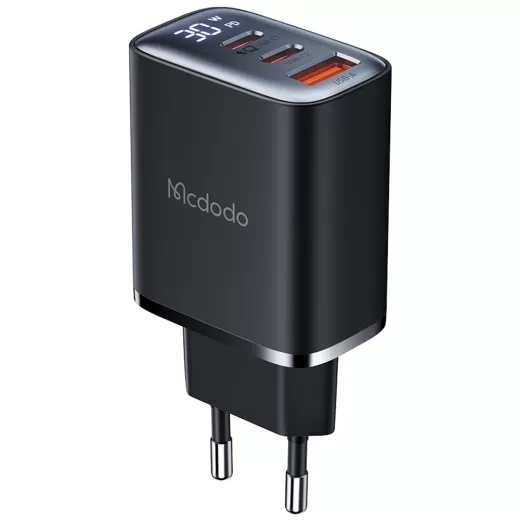 Зарядное устройство для Mcdodo Digital Display 30W 2xUSB-C+USB Black (CH-2180)