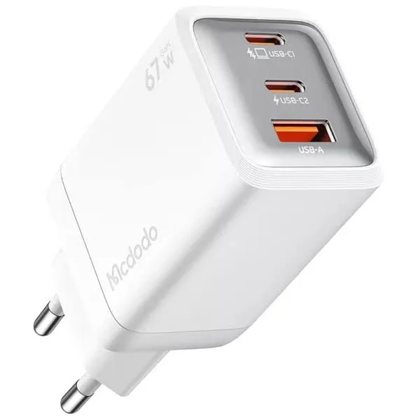 Зарядное устройство Mcdodo Mini Fast Charger 67W 2xUSB-C+USB (CH-0970) White