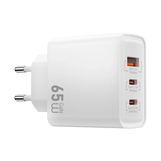 Зарядное устройство для WiWU Essen 65W PD GaN Fast Charger (Wi-G005) White