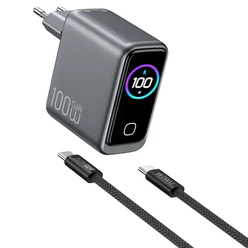 Зарядное устройство для WiWU Voyager 100W GaN Charger Combo (CHG300) Space Gray