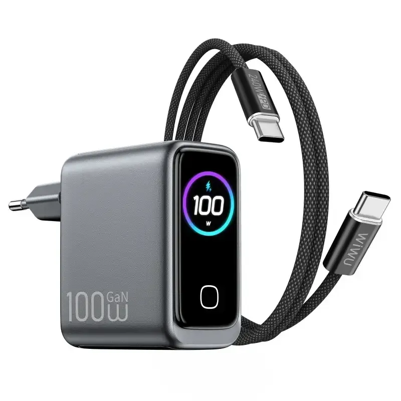 Купить Зарядное устройство для WiWU Voyager 100W GaN Charger Combo (CHG300) Space Gray Сірий