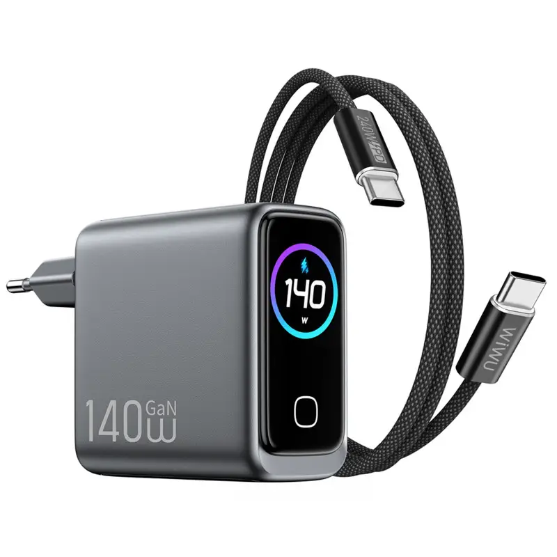 Купить Зарядное устройство для WiWU Voyager 140W GaN Charger Combo (CHG200) Space Gray Сірий