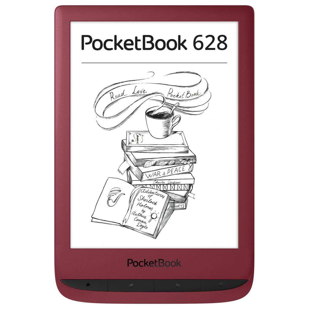Електронна книжка PocketBook 628 Touch Lux 5, Ruby Red