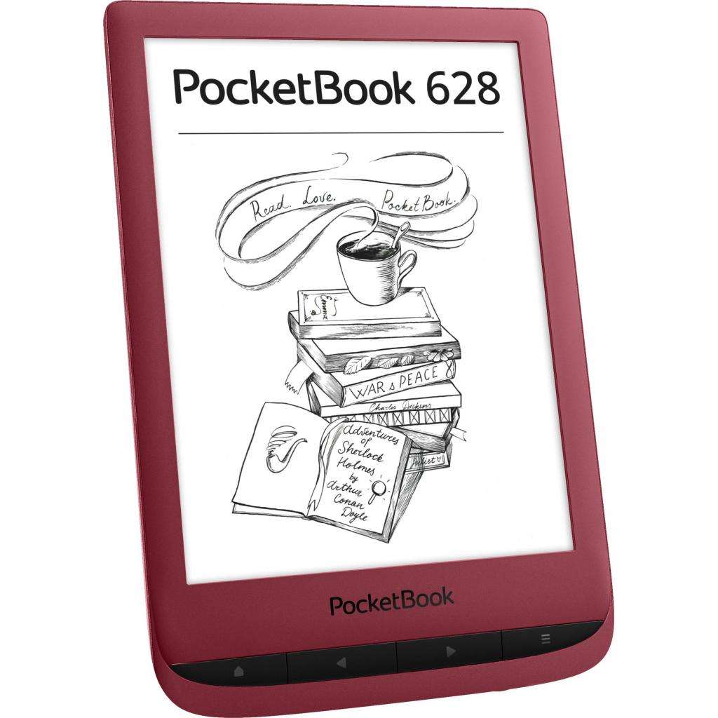 Електронна книжка PocketBook 628 Touch Lux 5, Ruby Red ціна