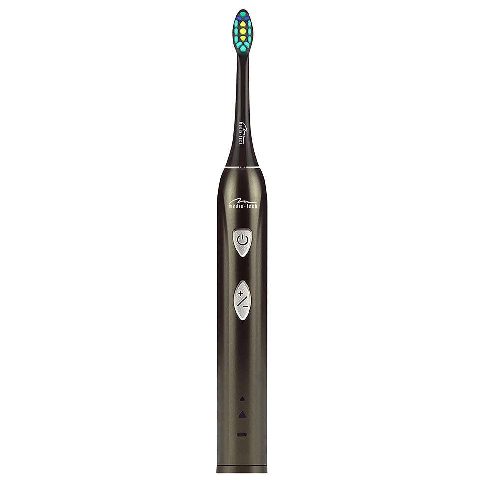 Зубная щетка электрическая Media-Tech SONIC WAVECLEAN для взрослых/2режимы/таймер/2 доп.насадки/черная