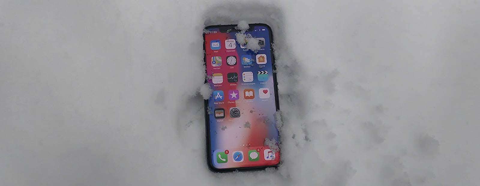 Айфон 11 разряжается на морозе, холоде