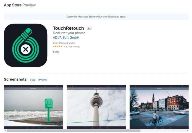 TouchRetouch для iPhone