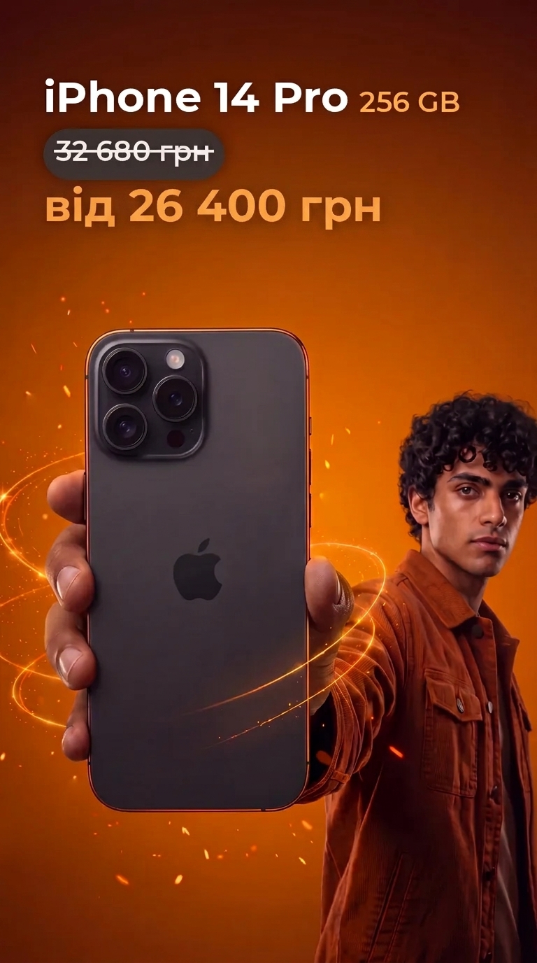 iPhone 14 Pro 256GB Space Black — 26 400 ₴