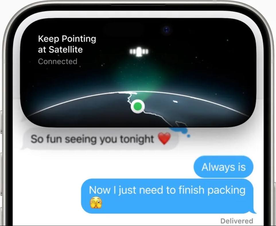 iMessage через спутник в iOS 18