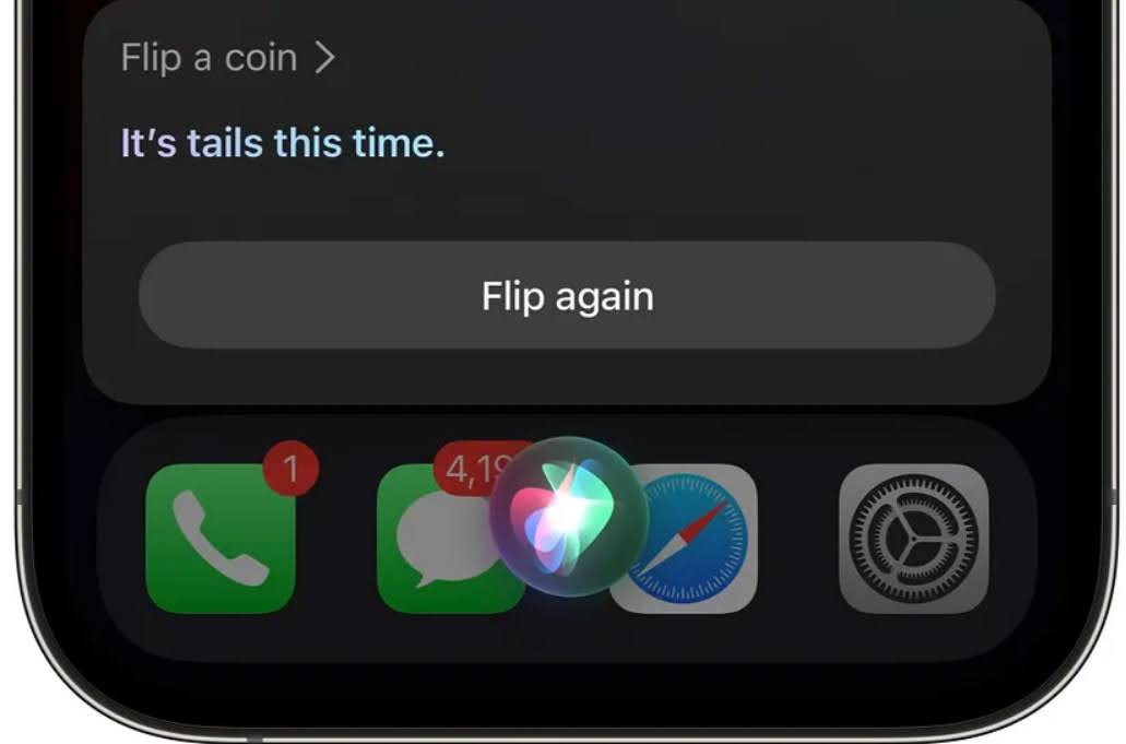 Можливість знову підкинути монету за допомогою Siri в iOS 18