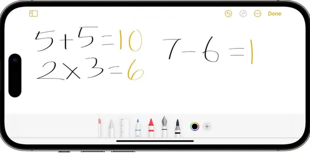 Простая математика в iOS 18 Math Notes