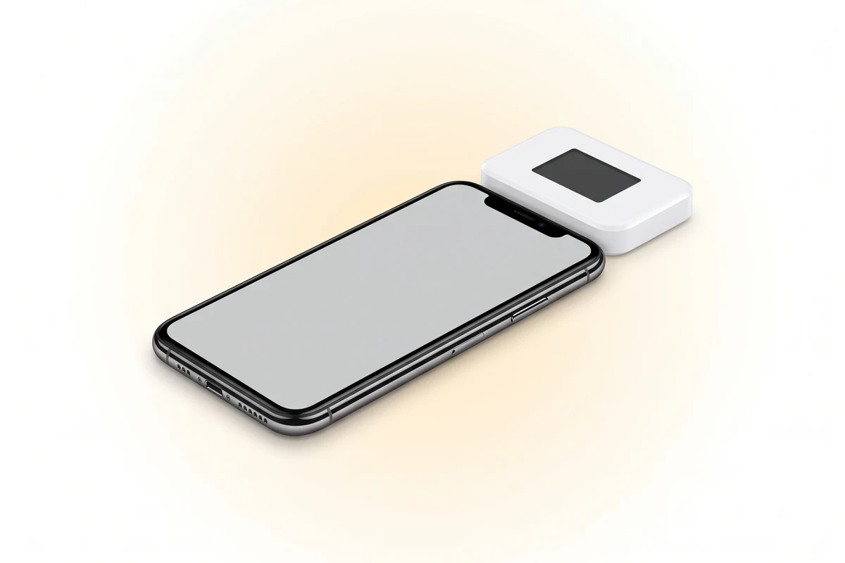 Відновлення Apple Pay iPhone X: телефон верхньою частиною біля безконтактного термінала